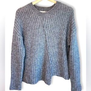 For The Republic Wool Blend Asymmetrical Ribbed Sweater